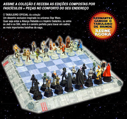 Star Wars Jogo Xadrez - 1° serie 33 Peças,Tabuleiro, Fasciculos
