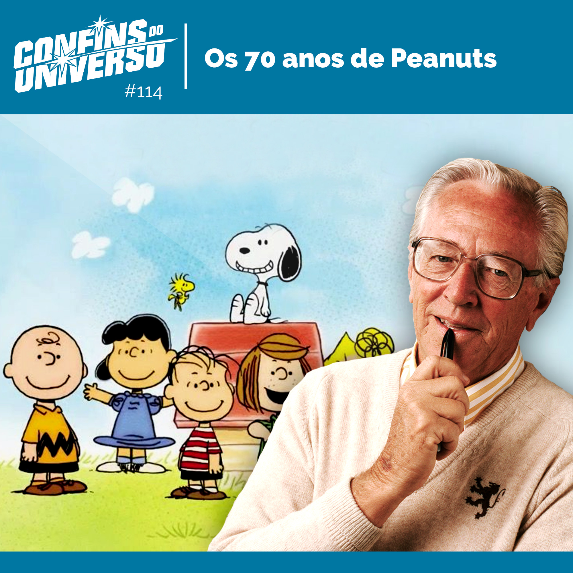 Confins do Universo 114 – Os 70 anos de Peanuts episode artwork